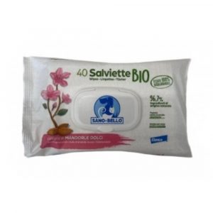 Salviette detergenti BIO con olio di Mandorle Dolci 40 PZ