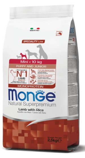 MONGE MINI PUPPY agnello/riso KG.2,5
