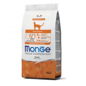MONGE CAT STERILIZZATO ANATRA KG.1,5