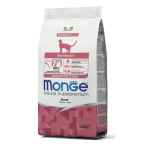 MONGE CAT STERILISED MANZO KG.1,5