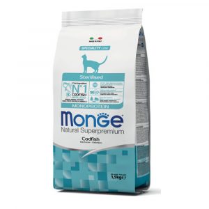 MONGE CAT STERILISED MERLUZZO KG.1,5