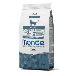 MONGE CAT STERILISED TROTA KG.1,5