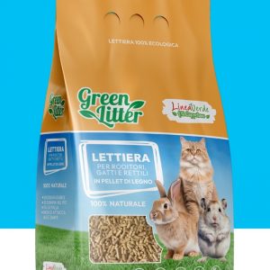 GREEN LITTER IN PELLET PER RODITORI, GATTI E RETTILI 8LT