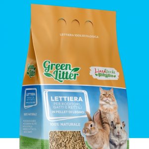 GREEN LITTER IN PELLET PER RODITORI, GATTI E RETTILI 8LT